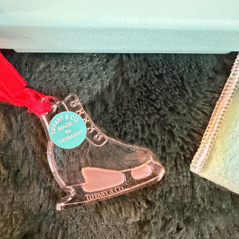 Tiffany & Co. Crystal Ice Skate with Red Ribbon - Picture 2 of 3